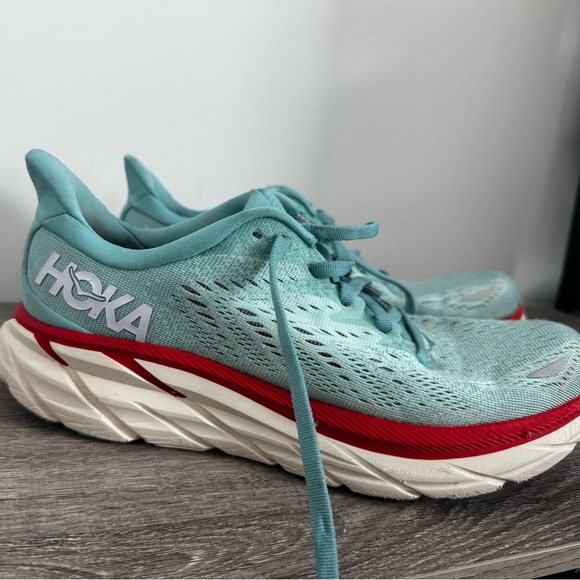 HOKA ONE ONE Clifton 8 Aquarelle 1119394-AEBL Women’s 7.5B Running Shoe/Sneaker - Picture 5 of 15